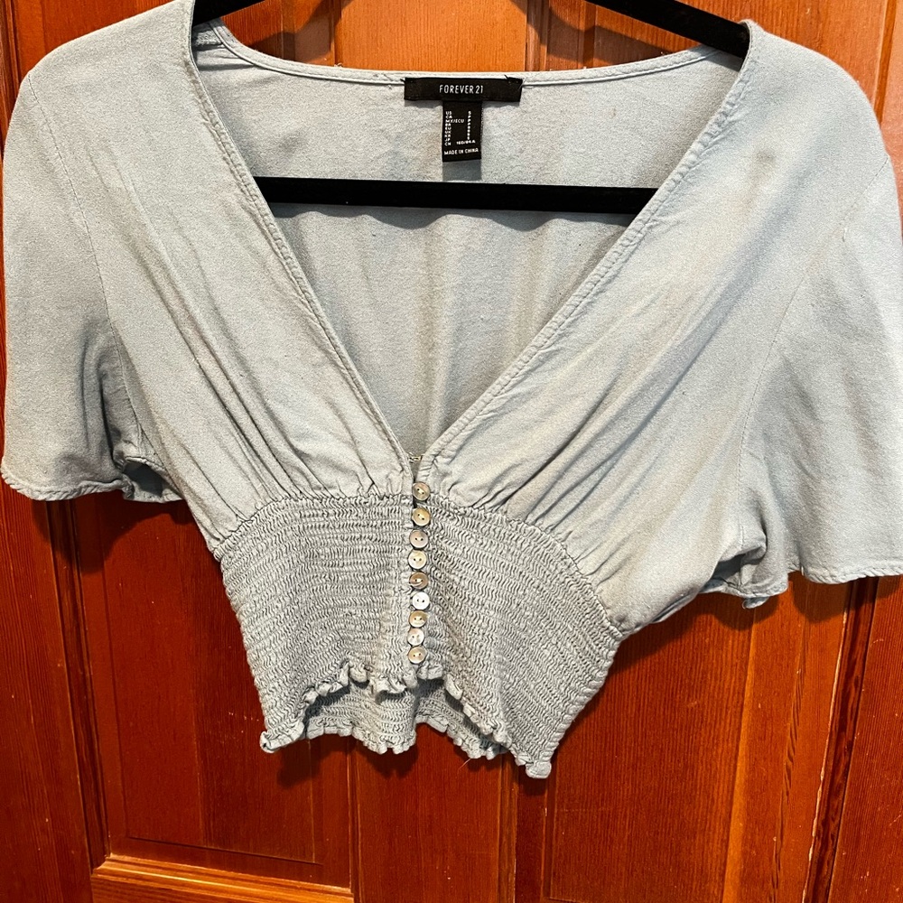 Forever 21 teal blouse